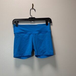 Blue Athletic Shorts - 90 Degree By Reflex - Nylon & Spandex - Bike Shorts